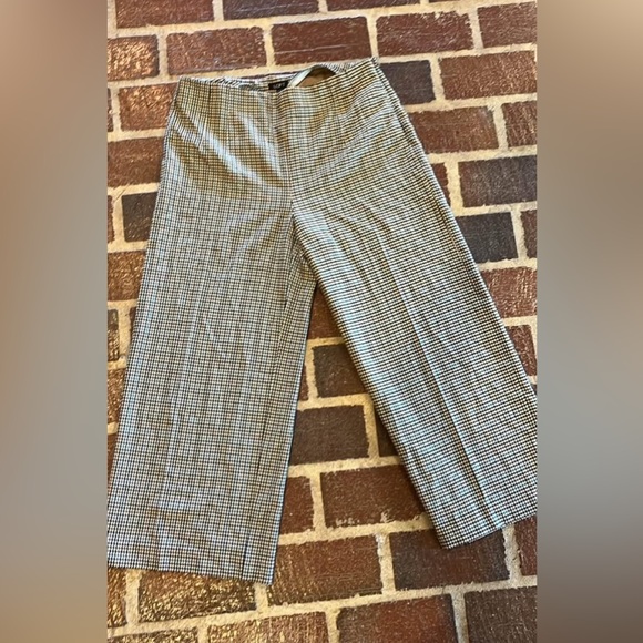 Ann Taylor LOFT Sz 6 Brown Plaid Pants - Picture 3 of 4